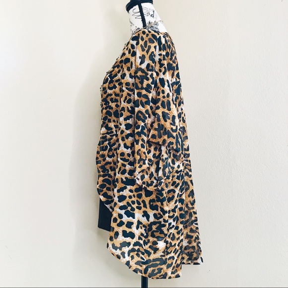 SOLD ✅ Leopard Kimono or Beach Cover Up XXL - Picture 6 of 6
